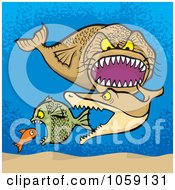 Poster, Art Print Of Group Of Bigger Fish Eating Smaller Fish