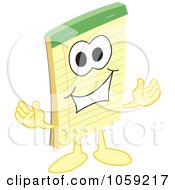 Poster, Art Print Of Notepad Character Welcoming