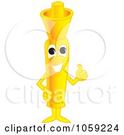 Royalty Free Vector Clip Art Illustration Of A Yellow Highlighter Character Holding A Thumb Up