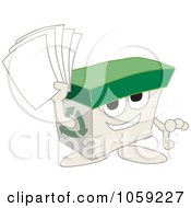 Poster, Art Print Of Recycled Paper Box Character Holding Pages