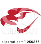 Royalty Free Vector Clip Art Illustration Of A Red Eagle Face