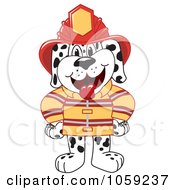 Poster, Art Print Of Dalmatian Fireman