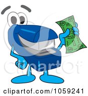 Poster, Art Print Of Stapler Character Holding Cash