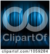 Royalty Free Vector Clip Art Illustration Of A Background Of Horizontal And Vertical Blue Lines On Black