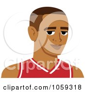 Poster, Art Print Of Male Avatar Wearing A Basketball Jersey - 2