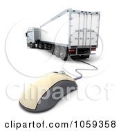 Poster, Art Print Of 3d Computer Mouse And Big Rig