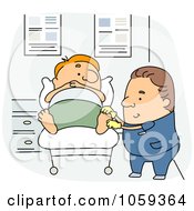 Royalty Free Vector Clip Art Illustration Of A Podiatrist Working On A Patient