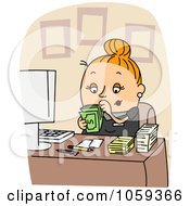 Poster, Art Print Of Accountant Holding Cash