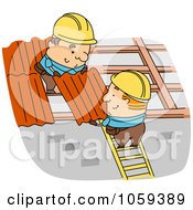 Poster, Art Print Of Roofers Installing Panels