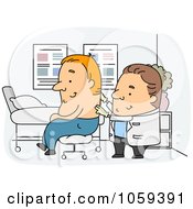 Royalty Free Vector Clip Art Illustration Of A Chiropractor Working On A Patient