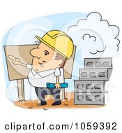 Poster, Art Print Of Engineer Pointing On A Job Site