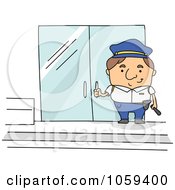 Security Guard By Doors