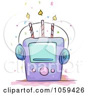 Poster, Art Print Of Music Player Birthday Cake