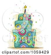 Poster, Art Print Of Psychedelic Birthday Cake