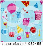 Poster, Art Print Of Seamless Blue Boy Birthday Background