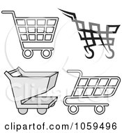 Poster, Art Print Of Digital Collage Of Shopping Cart Icons