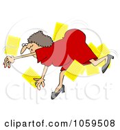 Woman Falling And Dropping Papers