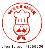 Poster, Art Print Of Welcome Chef Face Circle - 2