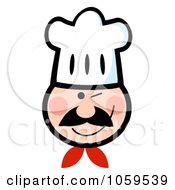 Poster, Art Print Of Winking Chef Face