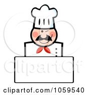 Poster, Art Print Of Winking Caucasian Chef Banner With Copyspace