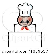 Poster, Art Print Of Winking Black Chef Banner With Copyspace