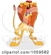 Poster, Art Print Of Angry Roaring Lion