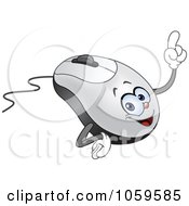 Royalty Free Vector Clip Art Illustration Of A Computer Mouse Character With An Idea