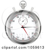 Silver Stop Watch