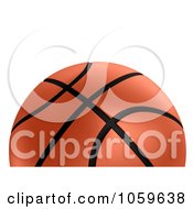 Poster, Art Print Of 3d Basketball With Black Lines Over White