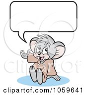 Poster, Art Print Of Micah Mouse Sitting Under A Word Balloon