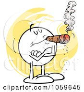 Poster, Art Print Of Smug Moodie Character Smoking A Cigar