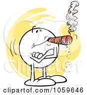 Poster, Art Print Of Relaxed Moodie Character Smoking A Cigar