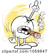 Poster, Art Print Of Mad Moodie Character Smoking A Cigar And Pointing Up