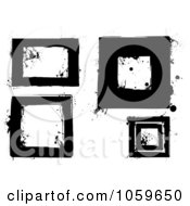 Poster, Art Print Of Digital Collage Of Black And White Grunge Frames - 1
