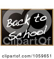 Poster, Art Print Of Black Chalkboard With Back To School Text