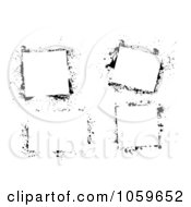 Poster, Art Print Of Digital Collage Of Black And White Grunge Frames - 3