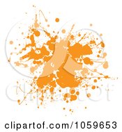 Poster, Art Print Of Orange Ink Ink Grunge Splat