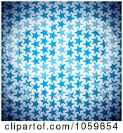 Poster, Art Print Of Background Of Blue Stars On White