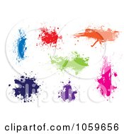 Poster, Art Print Of Digital Collage Of Colorful Ink Splats