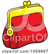 Royalty Free Vector Clip Art Illustration Of A Red Coin Purse by Any Vector