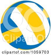 Royalty Free Vector Clip Art Illustration Of A Volleyball by Alex Bannykh