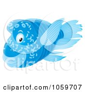 Royalty Free Clip Art Illustration Of A Blue Marine Fish