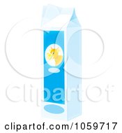 Royalty Free Clip Art Illustration Of An Airbrushed Carton Of Milk by Alex Bannykh