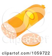 Royalty Free Clip Art Illustration Of A Stick Of Salami