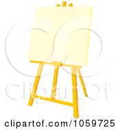 Poster, Art Print Of Blank Canvas On An Easel