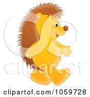 Royalty Free Clip Art Illustration Of A Walking Hedgehog