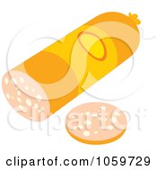 Royalty Free Vector Clip Art Illustration Of A Salami Stick