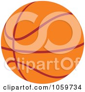 Royalty Free Vector Clip Art Illustration Of A Basketball by Alex Bannykh