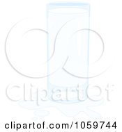 Royalty Free Vector Clip Art Illustration Of A Glass Of Milk With A Splash
