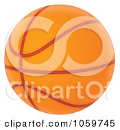 Royalty Free Clip Art Illustration Of An Airbrushed Basketball by Alex Bannykh